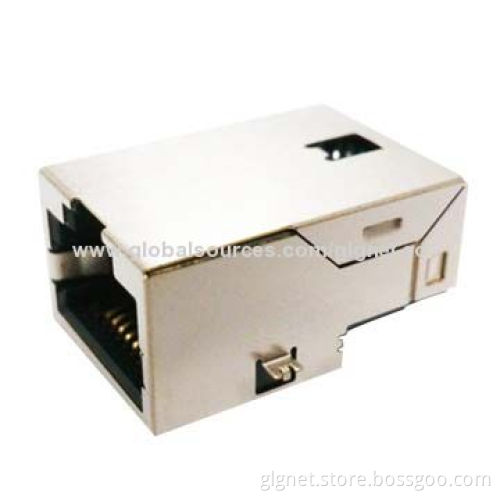 1X1 RJ45 Connector, Tab-up, 10/100Base-T, w/o LED, SMT Type